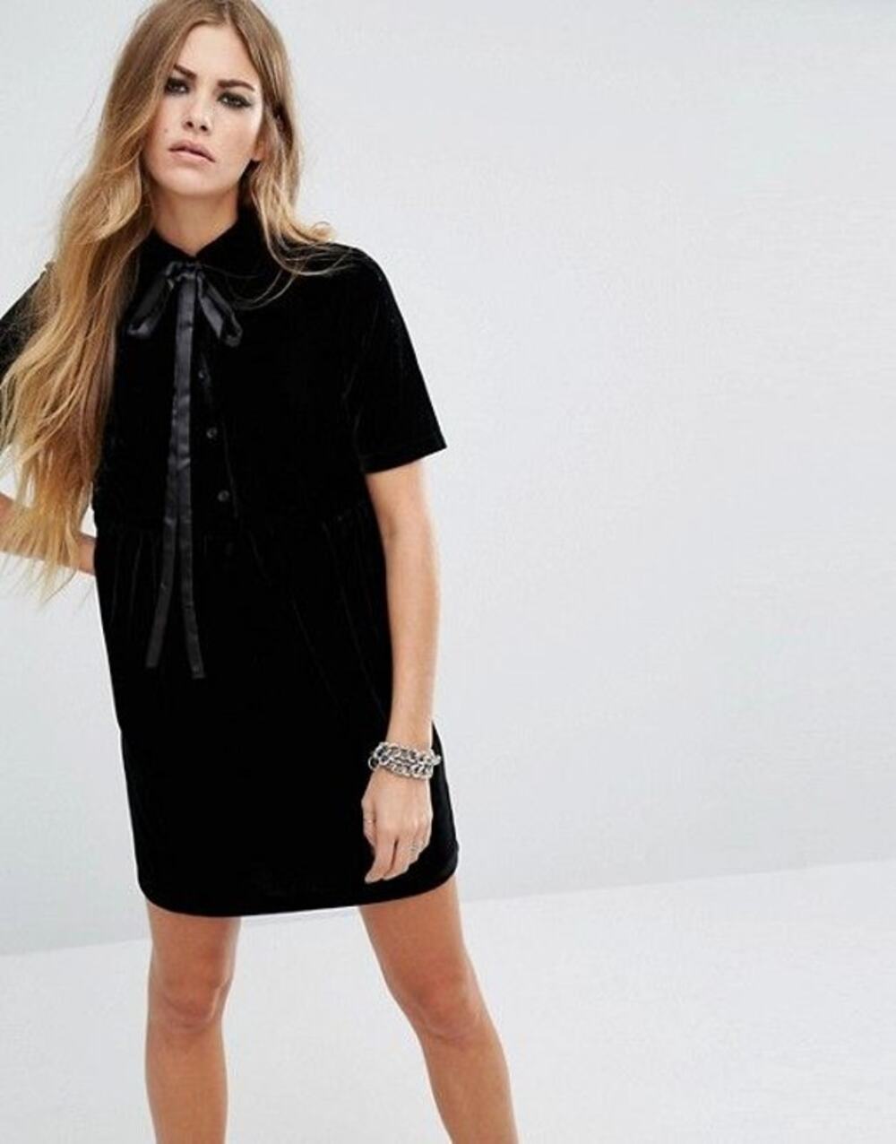 Motel Belia Dress Velvet Whimsigoth Fairy Grunge Dark Romantic Black Size S